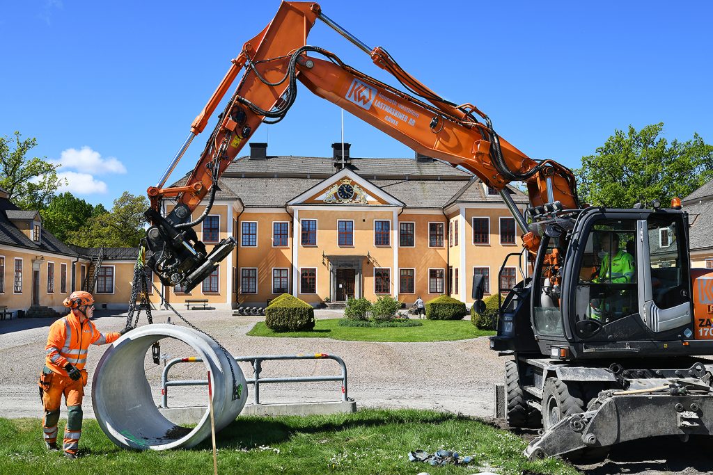 Anläggningsarbete Lövstabrukc Tierp Peab Anläggning Fotograf Peter Steen