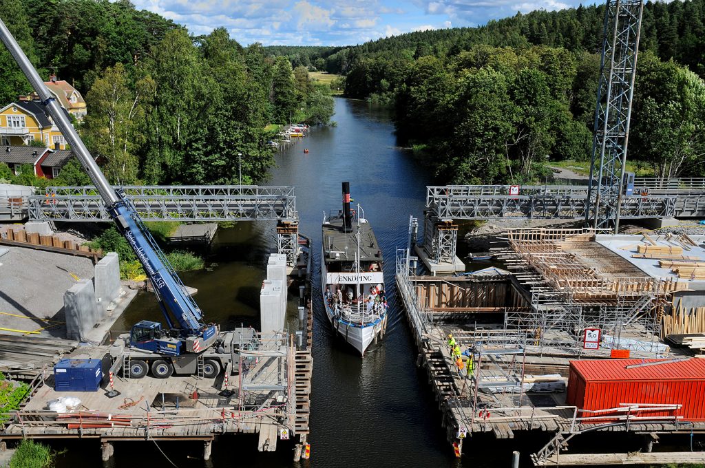 Brobygge Flottsundsbron Uppsala Peab anläggning Fotograf Peter Steen