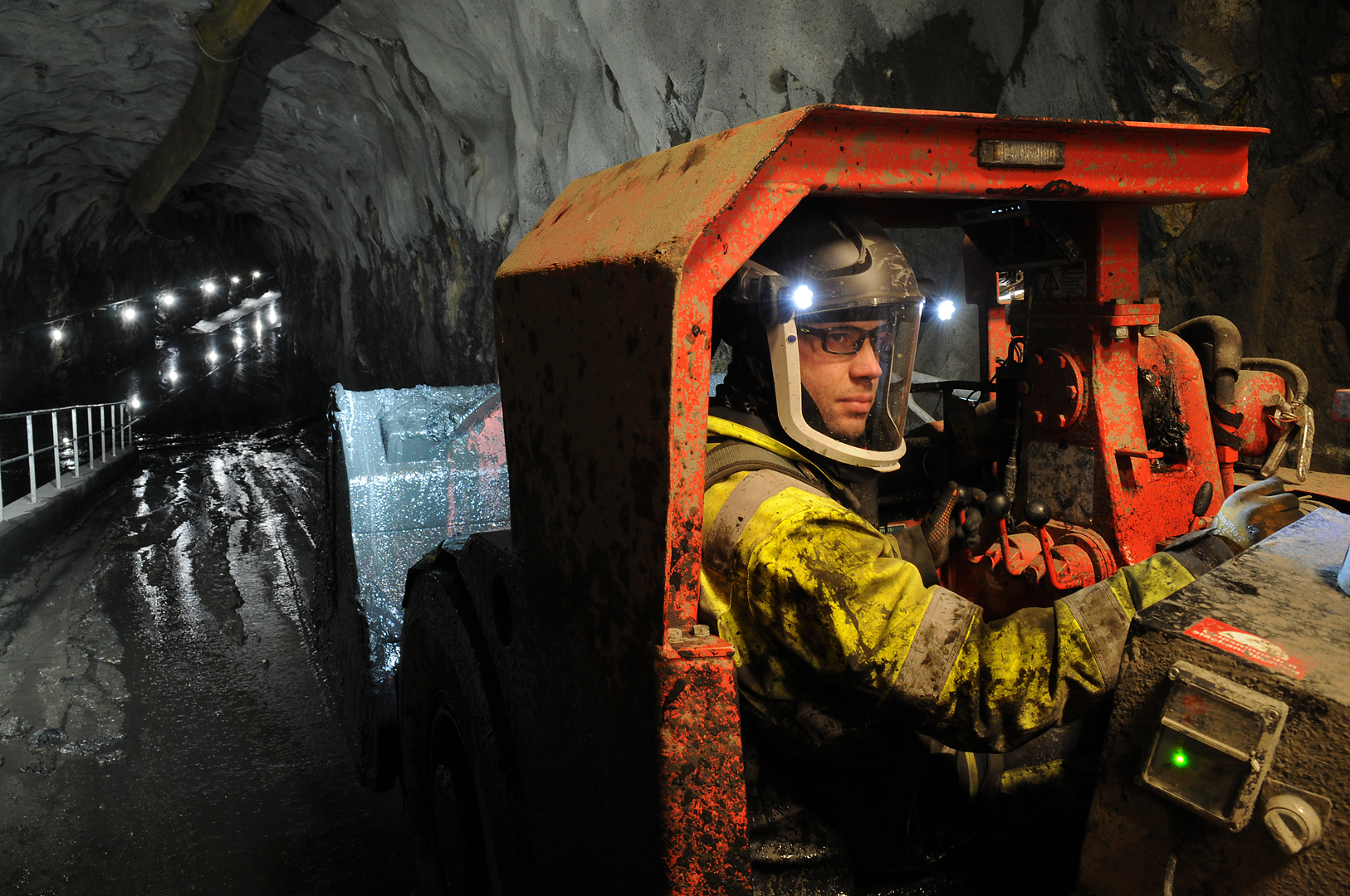 Tunnelfordon Tunnelarbete, Stockholm Peab Fotograf Peter Steen